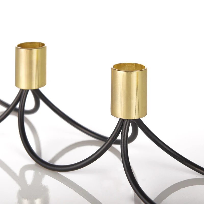 Tanie Nowoczesny ślub świecznik metalowy złoty Nordic duży żyrandol budda romantyczne światło Oud dekoracje ślubne na stoły 50ZT0020