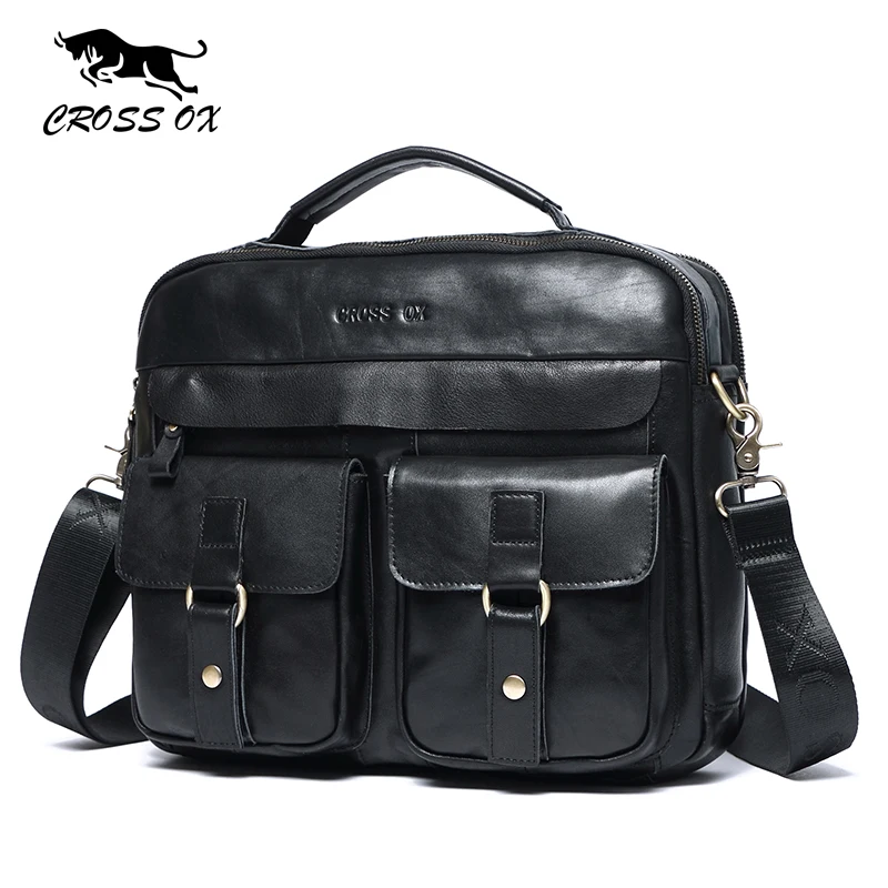 CROSS OX New Arrival Genuine Leather Handbags For Men Shoulder Bag Ipad