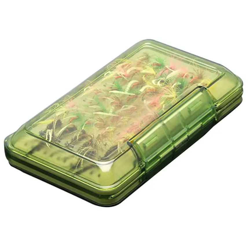

1PC New Foam Waterproof Storage Bait Hook Box Fly Fishing Plastic Double for Jig Fishook Fishing for Outdoor Camping 08PF5