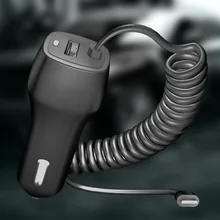 USB Автомобильное зарядное устройство для iPhone X 6 7 8 XS Max автомобильное зарядное устройство Micro usb type c освещение для samsung S9 S8 Plus Быстрая зарядка