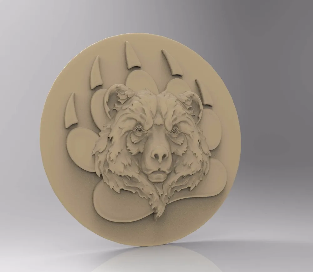 

3d STL Model for CNC Router Engraver Carving Machine Relief Artcam Aspire "Bear Amulet" (ES)