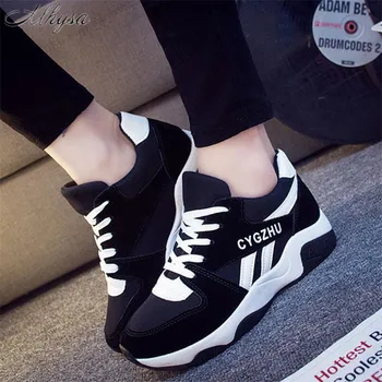

Mhysa 2019 Women fashion Breathable spring flock flats lace up ladies shoes woman sneakers tenis feminino casual shoes T215