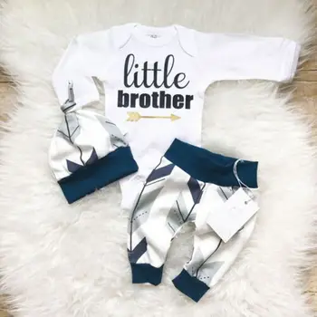 

3Pcs Newborn Baby Boy Toddler Clothes Jumpsuit Bodysuit Pants Outfits Set Long Sleeve O Neck Soft Lovely Sets 2019 Hot