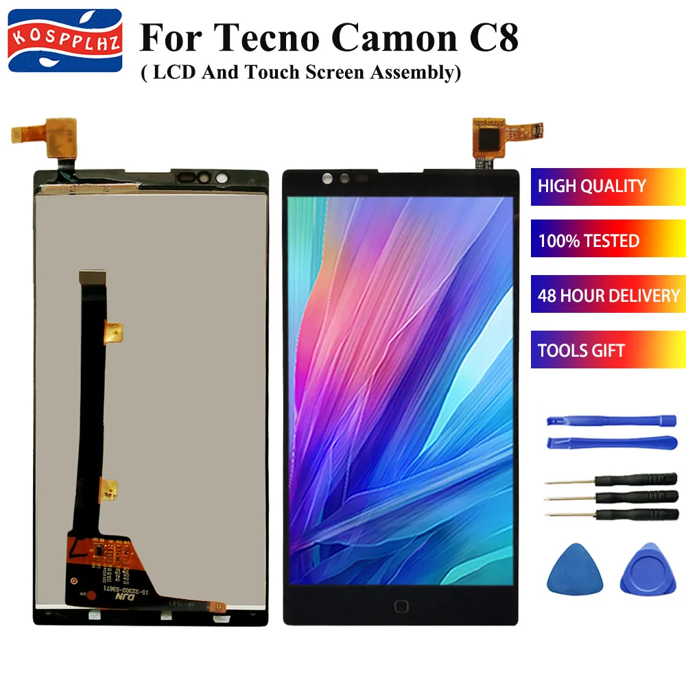 AAA+ Quality For Tecno Camon C8 LCD Display With Touch Screen Sensor Glass Digiziter Assembly camonc8 c 8 lcd+tools | Мобильные