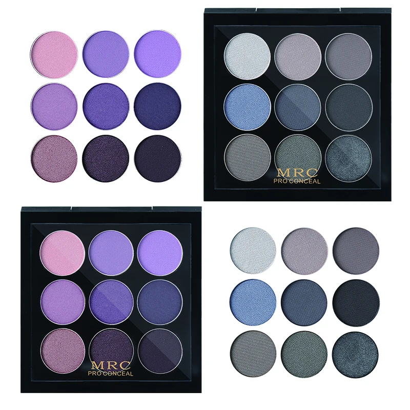 MRC Trendy Eyes Makeup 9 Colors Metallic Eyeshadow Palette Nude Matte and Shimmer Eye Shadow Make Up Palette