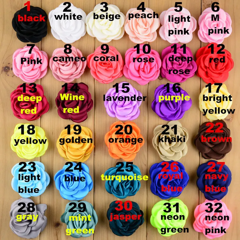 

Satin fabric Multilayers Flower Singed Burned Satin Chiffon Rose Flower Roast flowe for Headbands Hair Accessory Kids Baby KX015