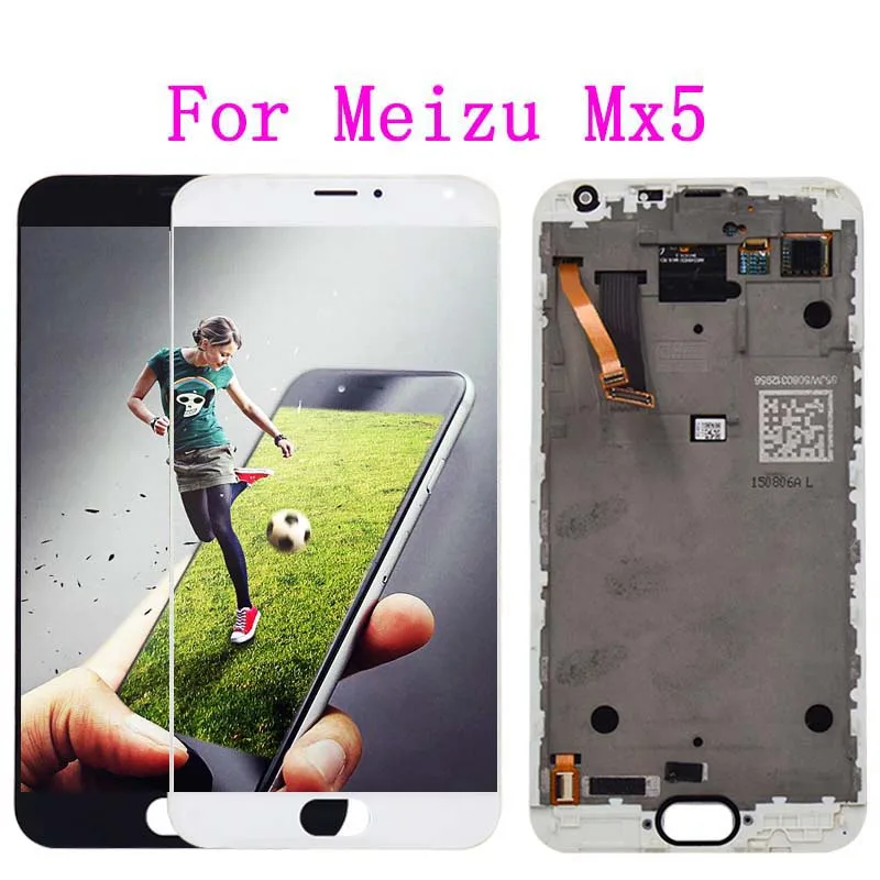 5," для MEIZU MX5 ЖК-дисплей протестированный AMOLED для MEIZU MX5 ЖК-дисплей сенсорный экран дигитайзер Замена