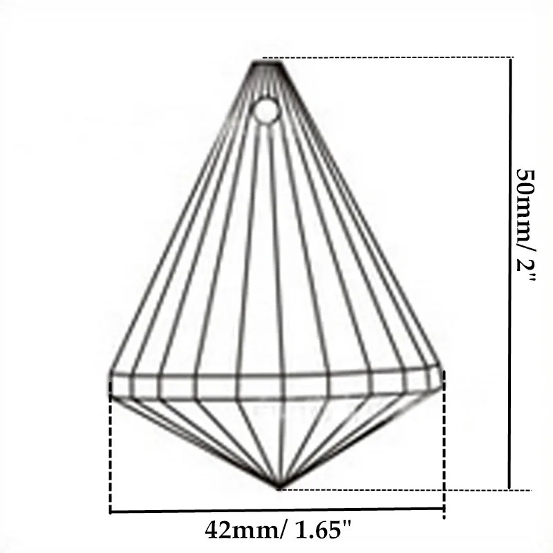 HIERKYST 5 шт. K9 стеклянные подвески-призмы с кристаллами люстры части люстры радужные лампы освещение подвесные капли 50 мм "# 1916-2X