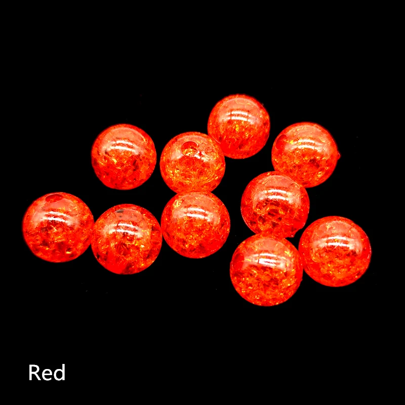 10pcs 12mm Round Crackle Beads Loose Spacer Acrylic Beads For Jewelry Making Necklaces Bracelets DIY 