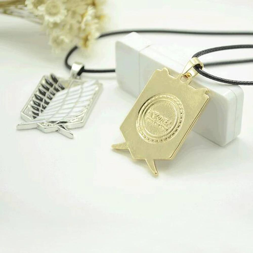 Metal Anime attack on the wings of freedom titanium necklace Shingeki no Kyojin cosplay necklace shell necklace necklace survey