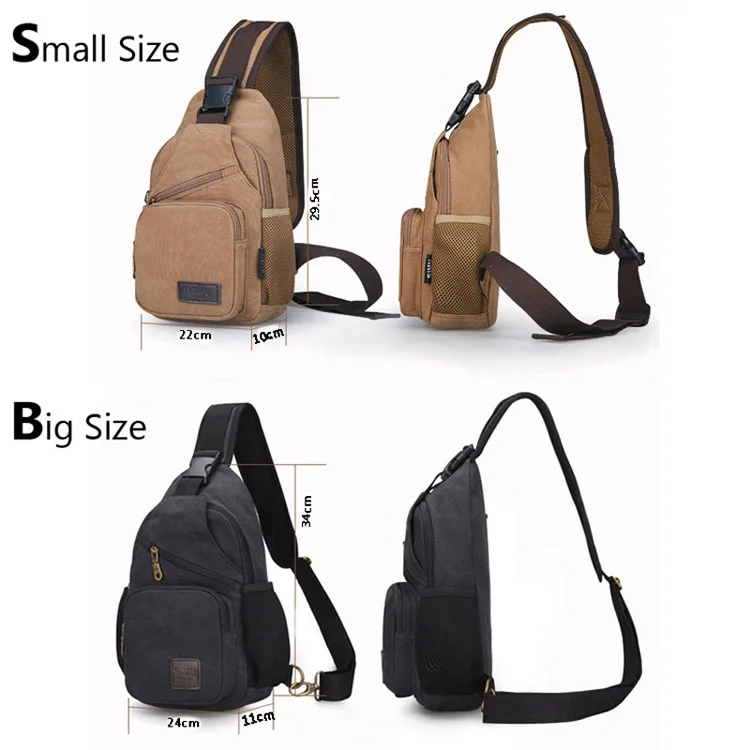 Высокое качество, винтажная нагрудная сумка, холщовая мужская сумка, Большая вместительная сумка, повседневная сумка на плечо,, сумка через плечо, 2 размера
