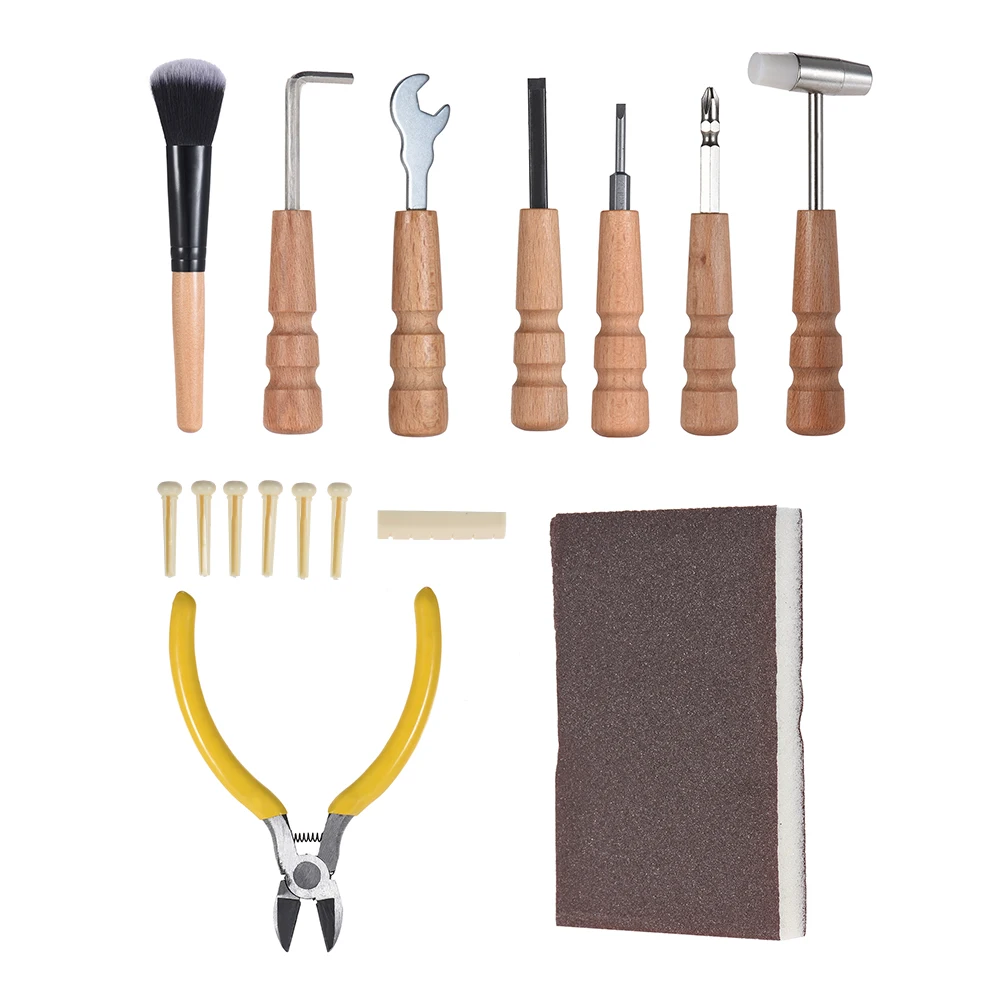 10pcs Guitar Repair Tools Maintenance Cleaning Tools Kit Including