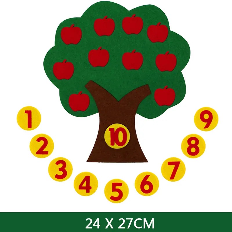  DIY Digit Theme Felt Non-woven Craft For Kindergarten Kid Handmade Early Learning Number Fabric Mat - 32961570044