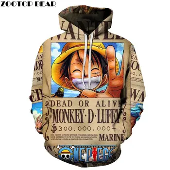 

Teeth One Piece 3D Print Mens Pullover Sweatshirt Hoodies Fashion Men Casual Hoodie Men Anime Pullover Tops ZOOTOP BEAR