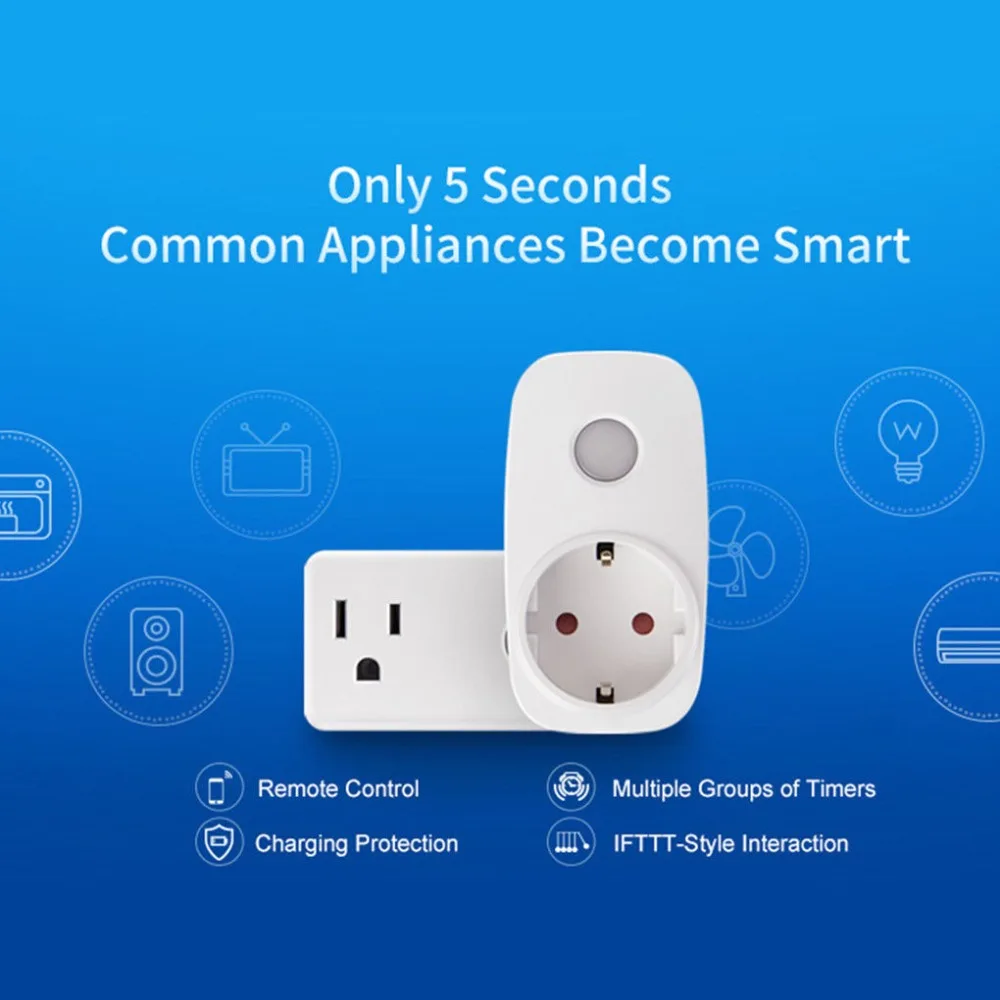 Broadlink умный дом SP3S WiFi переключатель умная розетка с Alexa Google Home штепсельная вилка