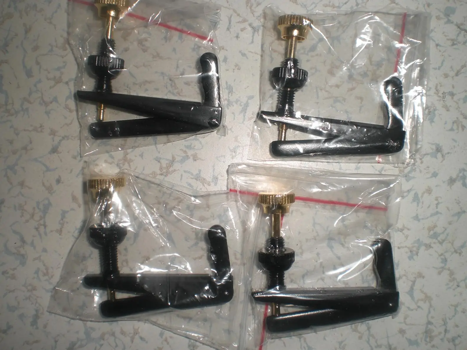 

4 PCs Cello Fine Tuner Black & Gold Color String Adjusters 3/4 to 4/4 Size