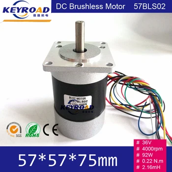 

57mm 36V 92W 0.22 N.m BLDC Motor / Square Head and Circle Fuselage 4000rpm 3phase DC Brushless Motor Body length 75mm 57BLS02