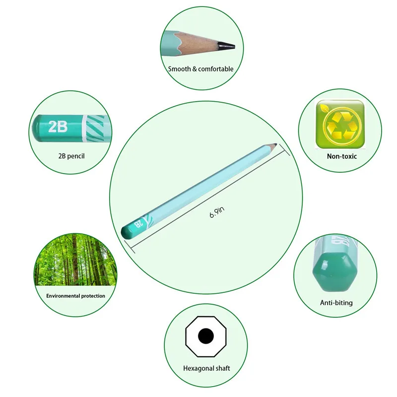 50 шт. 2B карандаш профессиональный набор набросок рисунок набор офисные карандаши для письма школьные товары для рукоделия для детей и взрослых