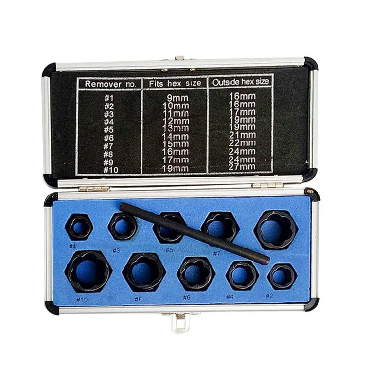 10Pcs Damaged Bolt Nut Screw Remover Extractor Removal Set Socket Tool P15 | Инструменты