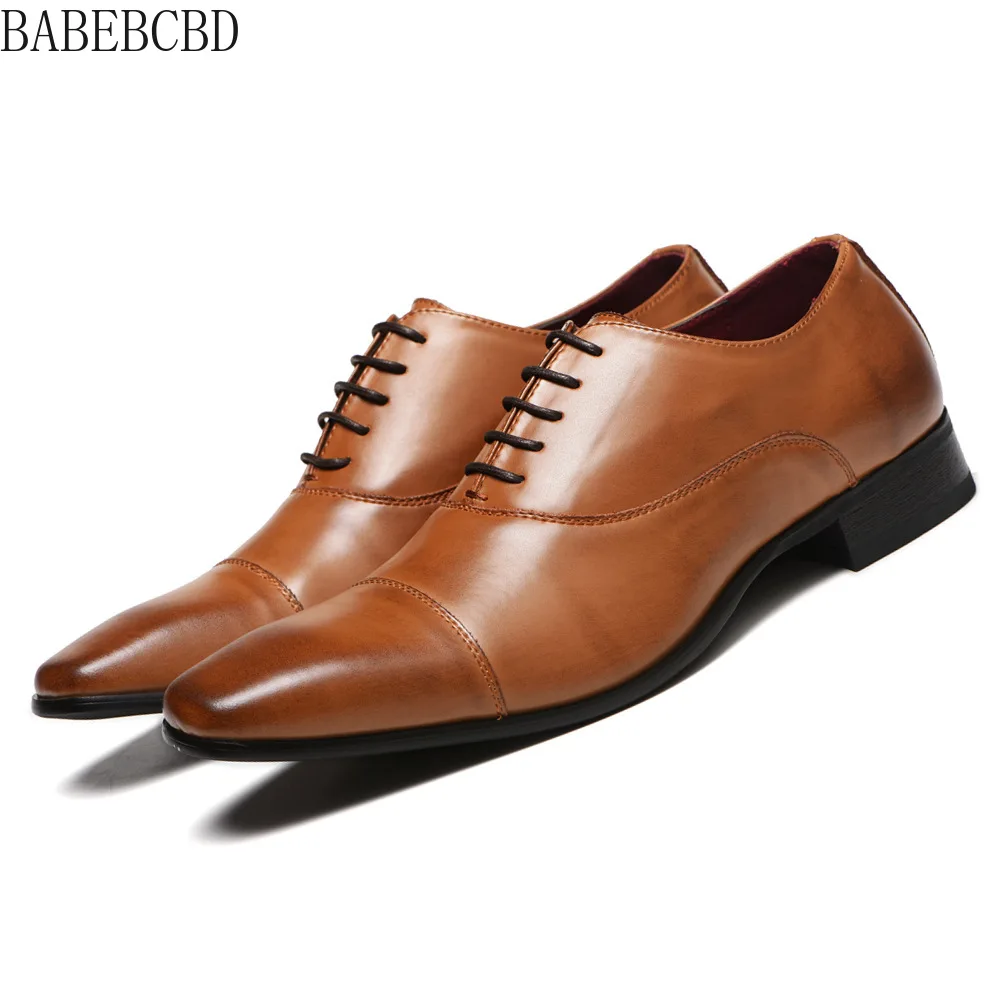 

Mens dress shoes 2019 Japanese men's cross-border shoes European version three joint business leather work shoes
