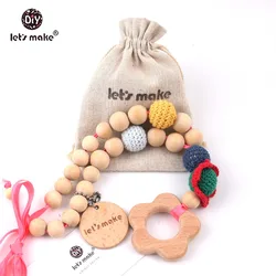Let's Make 1PC Nursing Necklace Of Flower Pendant With Bag Original Wooden Teether Play Gym Accessories DIY jewelry Baby Teether Let's Make 1PC Nursing Necklace Of Flower Pendant With Bag Original Wooden Teether Play Gym Accessories DIY jewelry Baby Teether