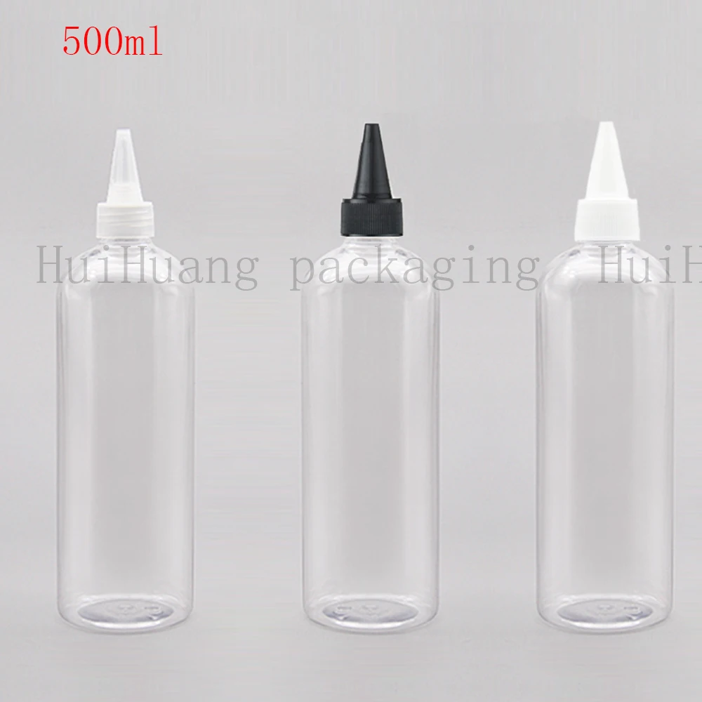 20pcs 500ml empty cosmetic lotion plastic bottles with twist top cap,E