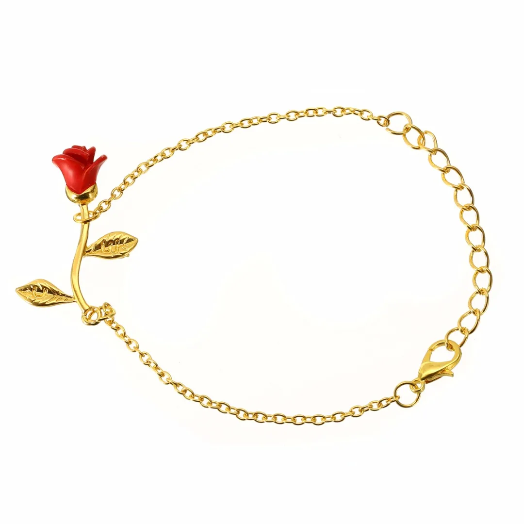 Charms Bracelet Adjustable Pulseras Mujer Fashion Rose Flower  Bracelets & Bangles For Women Wedding Jewelry Shellhard