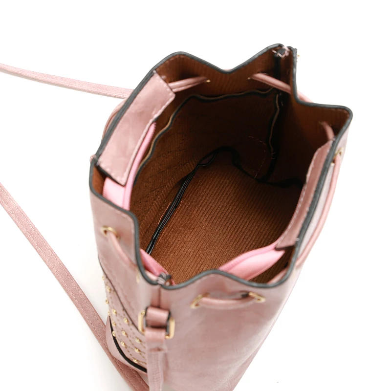 Gykaeo Модная Сумка-ведро на плечо женская сумка через плечо на шнурке женская сумка-мессенджер женская сумка из искусственной кожи