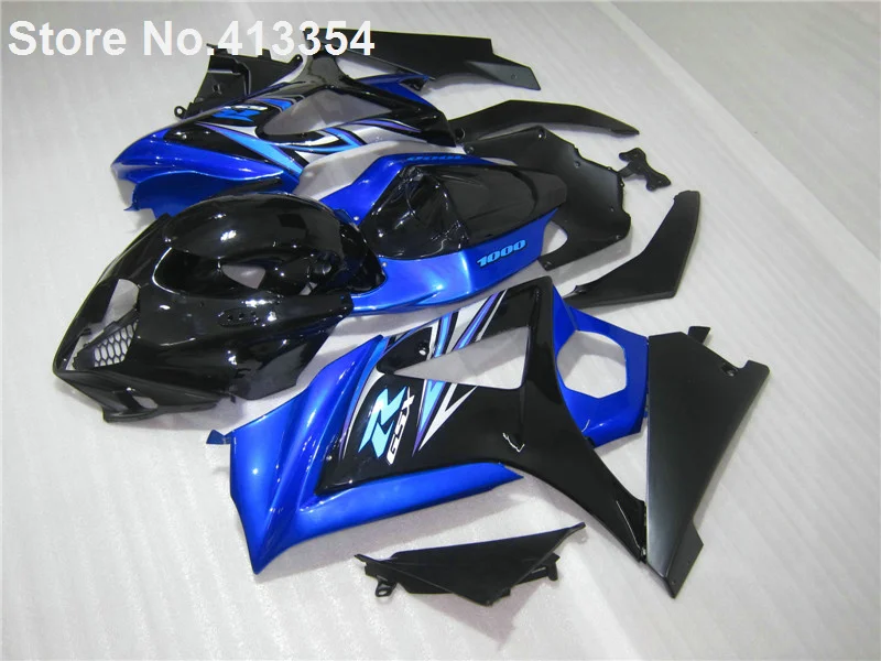 Новые горячие литья Обтекатели для Suzuki GSXR 1000 07 08 K7 K8 синий черный обтекатель для мотоцикла комплект GSXR1000 2007 2008 HH48