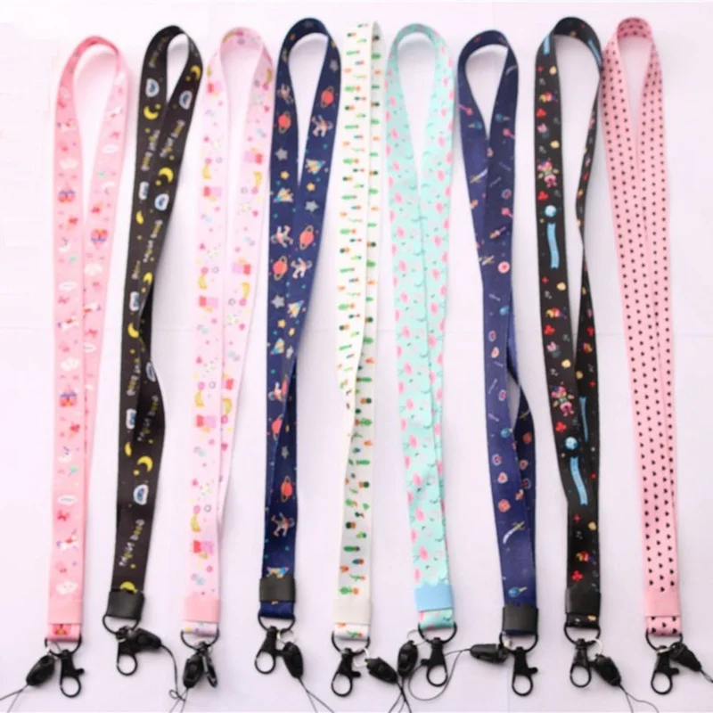 

Mobile Phone Strap Neck Strap Lanyards For Keys Smile Grid Phone Case Breast Plate ID Card DIY Hang Rope Rotary Lanyard