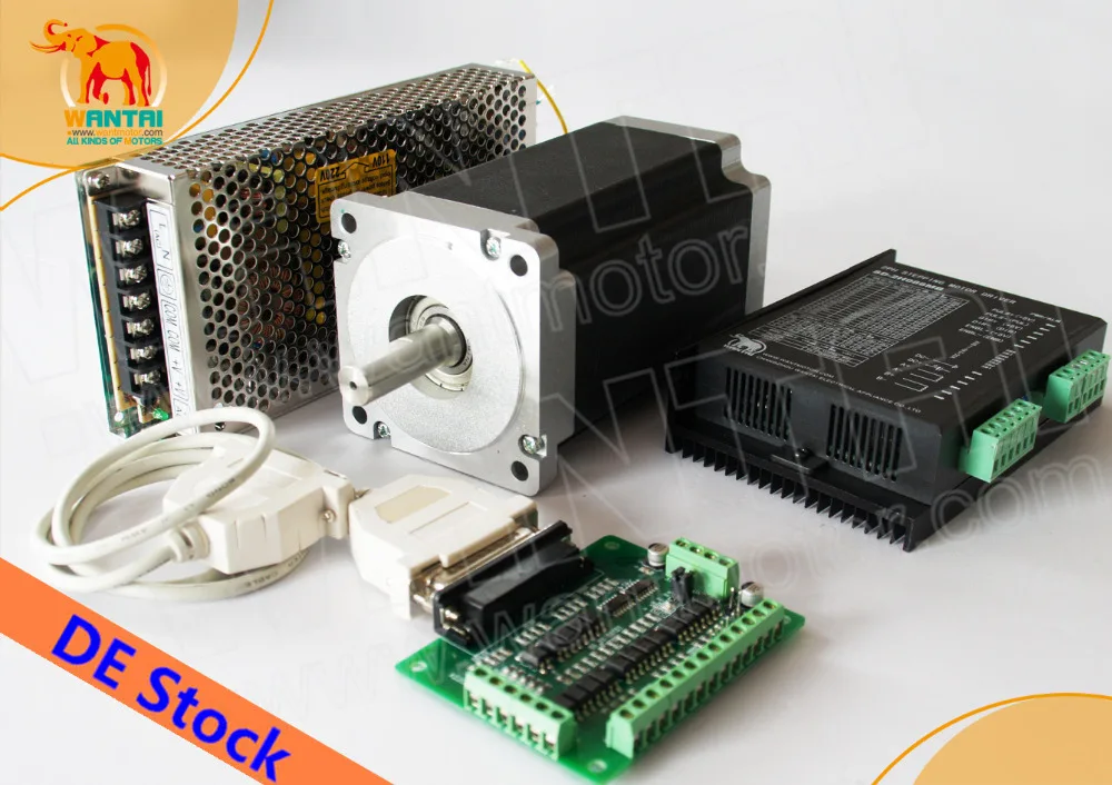 ЧПУ Wantai 1Axis Nema34 шаговый двигатель 85BYGH450C-060 1700oz-in 151 мм 6A фрезерный станок с ЧПУ гравировка
