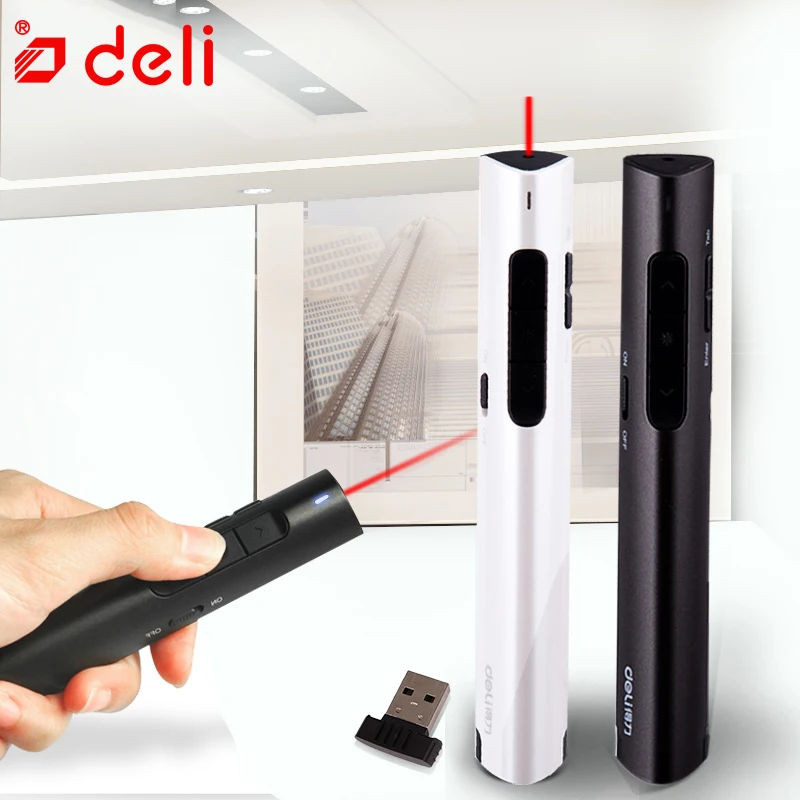 Deli Red Laser Pointer 5mW Powerful 100M Laser Pen Professional Lazer