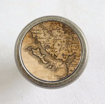 

Map -Drawer Knobs Antique Bronze / Crystal Dresser Knob Drawer Knobs / French Cabinet Handles Pull Knob Ornate / Furniture Hardw