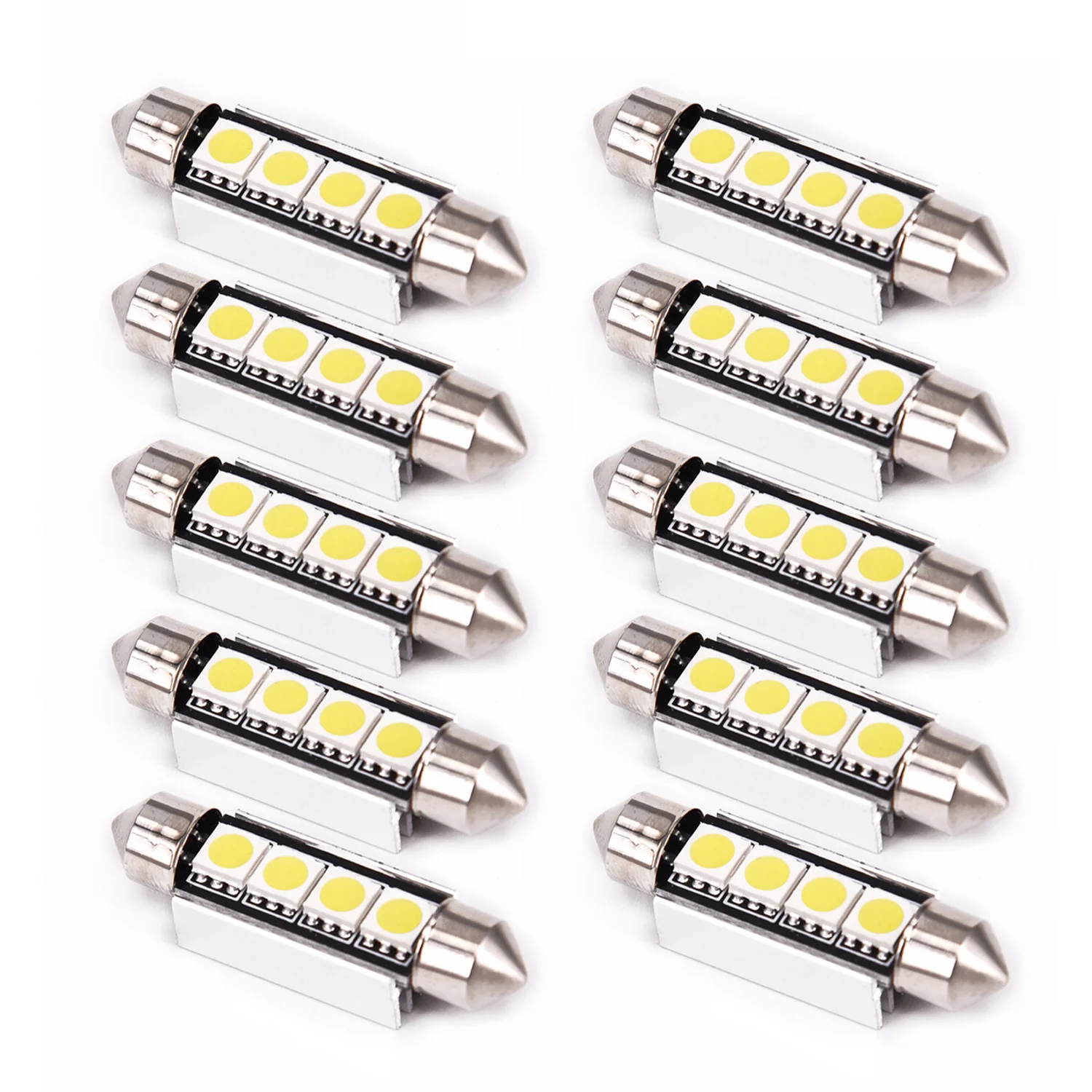 

White 12V 42mm 4 SMD Dome Festoon CANBUS No Error Car LED Light Bulb 160-180LM