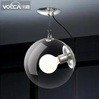 

Nordic Pendant Lights Globe Chrome Lamp Glass Ball Pendant Lamp Lustre Suspension Kitchen Light Fixture E27 Home Lighting