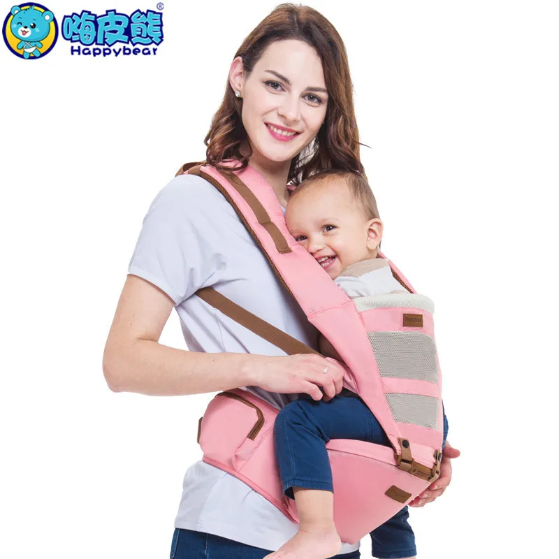

Summer breathable baby backpacks carrier multi-function baby baby waist stool with double shoulder straps backstool for children