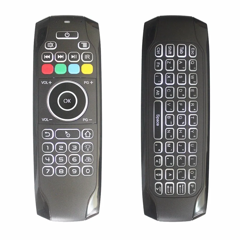 G7 2.4G Russian /English Double Sided Backlit Wireless Air Mouse with Keyboard 6-Axis Gyro Smart Remote Control For X96 Tv box 