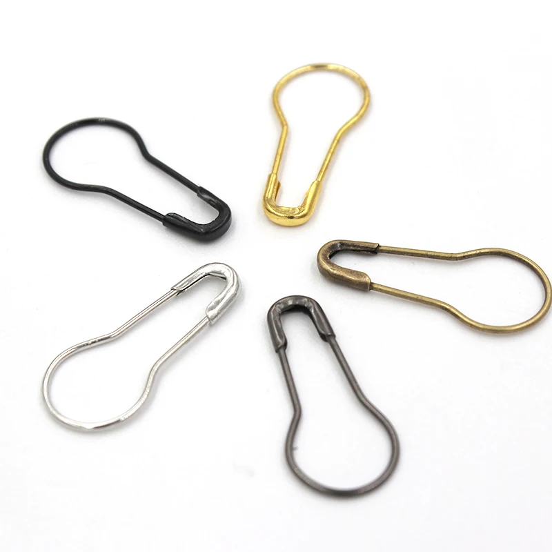 Bulb Safety Pins 750 Pieces Gourd Pins Metal Gourd Clips for Art Craft Sewing Making Home Office Use 15 Colors Gourd Shape Clip with Storage Box Metal Clips