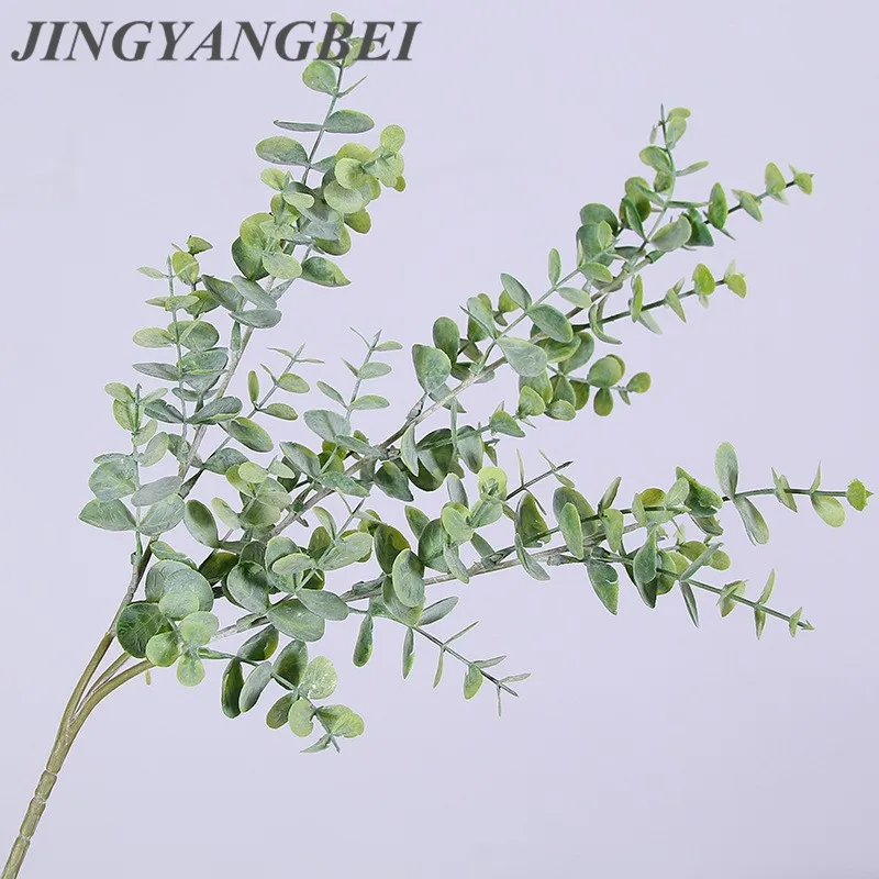 

69cm Artificial Plastic Eucalyptus tree branch Christmas wedding decoration Flower arrangment small leaves plant faux foliage
