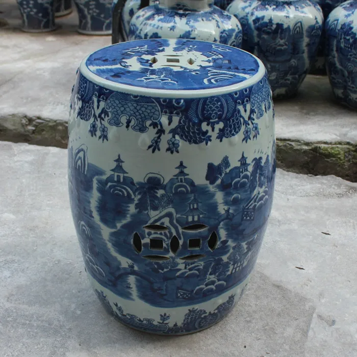 Blue Garden Stool Blue Garden Stool