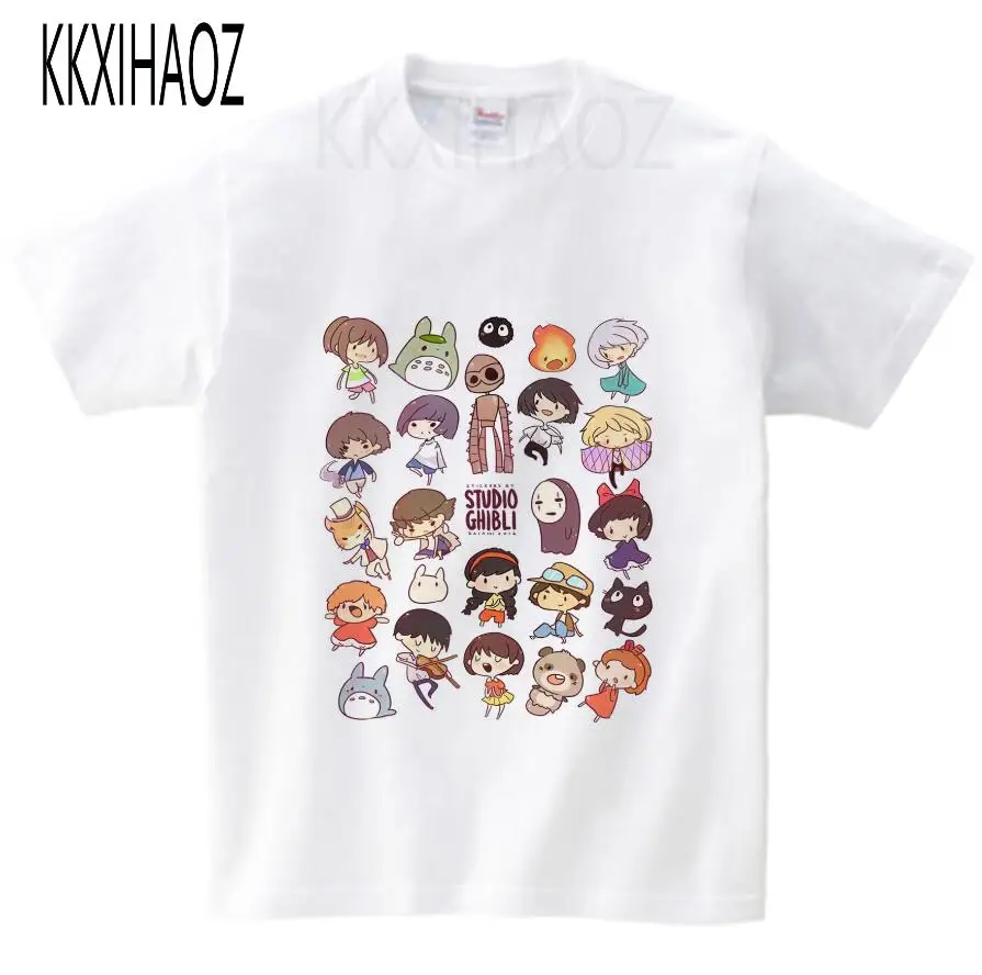 white2 childreTshirt Новинка, Детская футболка с надписью «No Face man» футболка с принтом «Spirited OFF» топы, высокое качество, футболка «Miyazaki Hayao» Футболки с рисунками, NN - Цвет: white2 childreTshirt