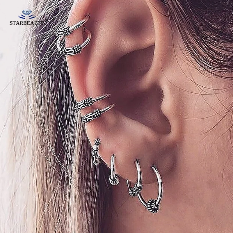 Starbeauty 8 шт./лот изогнутые серьги гвоздики для пирсинга завитка ушной раковины