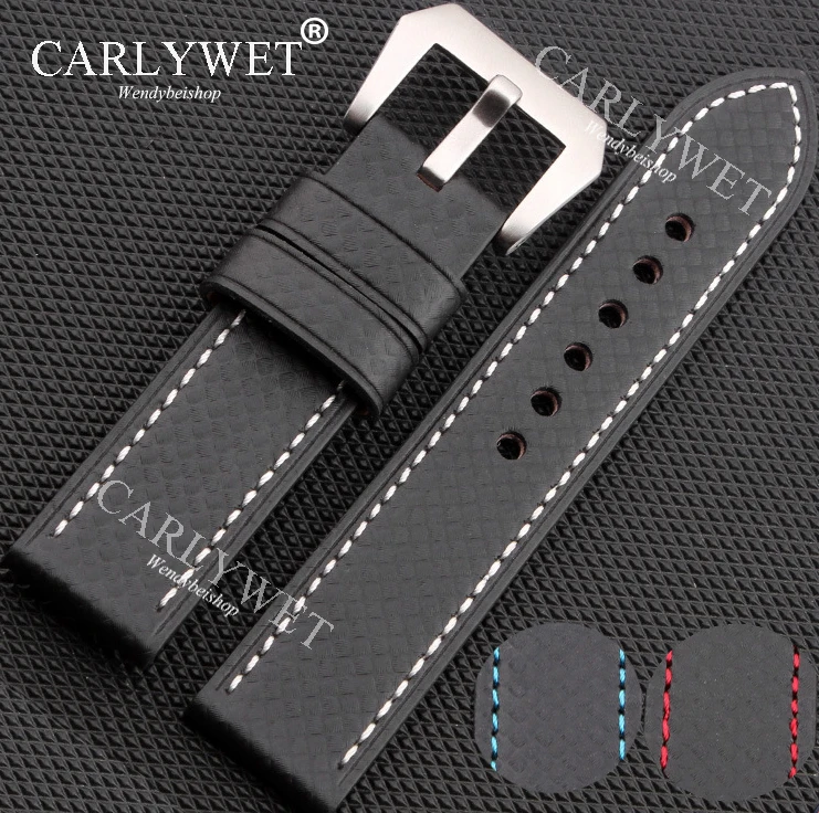 Винтажные наручные часы CARLYWET 20 22 24 26 мм ручная работа толстые с винтовой пряжкой