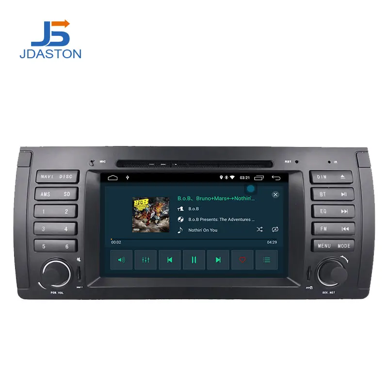 Flash Deal JDASTON Android 9.0 Car Multimedia Player For BMW E39 5 Series M5 1 Din Car Radio GPS Navigation DVD CD IPS Stereo Mirror Link 1