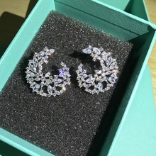 Австрийский дизайн, свадебные аксессуары, Красный Кристалл, свадебные ювелирные изделия, серьги-гвоздики с кубическим цирконием