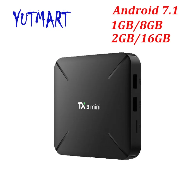 

TX3 Mini Android 7.1 TV BOX 2GB 16GB Amlogic S905W Quad Core 2.4GHz WiFi 4K HD Media Player 1GB 8GB Smart TV Box