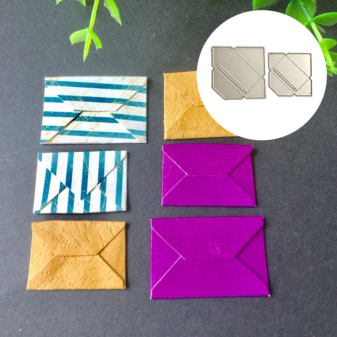 

2Pcs Pop Up Envelope Metal Die Cuts Cutting Dies for DIY Scrapbooking Embossing Paper Cards Making Decorative Craft Supplies