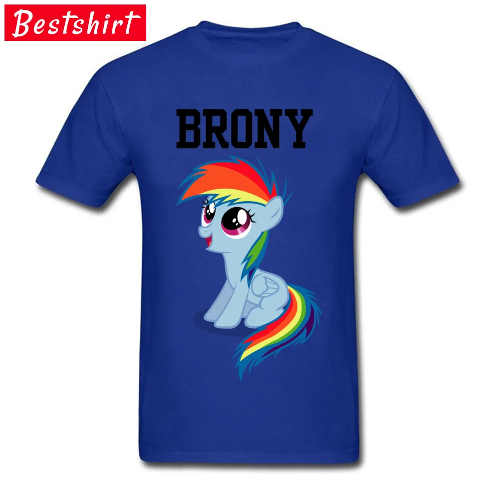 Pony Pure Cotton Tees for Adult Street T Shirt Printed High Quality O-Neck Sweatshirts Short Sleeve Free Shipping Pony blue