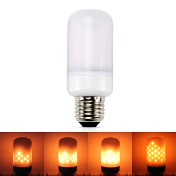 Goodland lampa led z płomieniem 110V 220V lampka imitująca ogień E14 E27 B22 efekt żarówka 5W migotanie emulacja Vintage dekoracyjny budujący atmosferę lampy tanie i dobre opinie CN (pochodzenie) 2700 k 2835 SALON AC 85-265V 250 - 499 lumenów 50000 Other Żarówka bańka Epistar ROHS 360° LED Flame Lamp