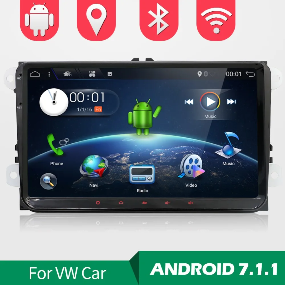 

2G+16G Android 7.1 car dvd player for Skoda Fabia octavia Superb Yeti Seat Leon Toledo Rapid Roomster AMAROK vw golf tiguan polo
